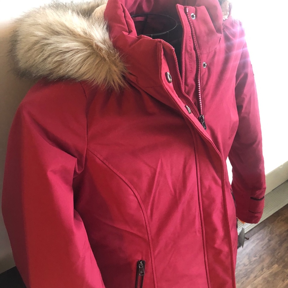 BNWT RL Ralph Lauren LARGE Red Puffer Coat